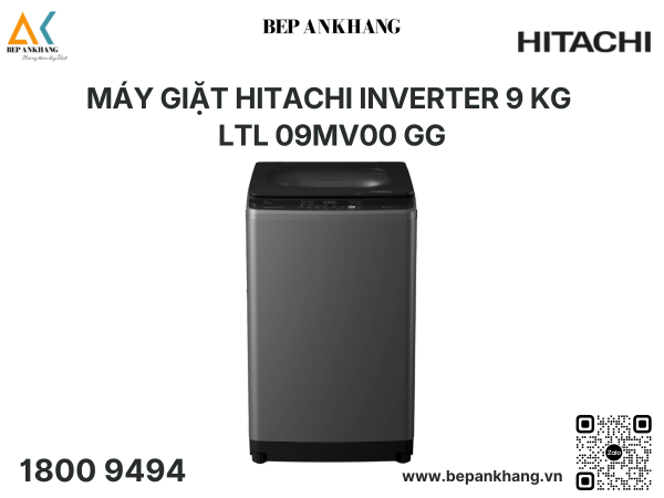 Máy giặt cửa trên Hitachi Inverter 9 Kg LTL 09MV00 GG